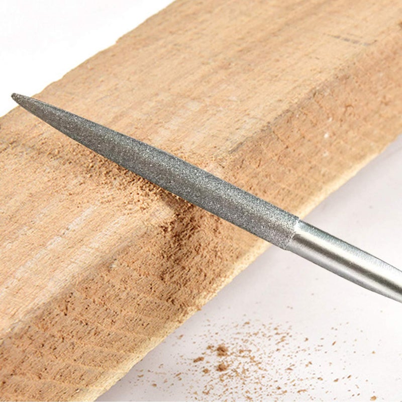 Kalim 10-Piece Mini Diamond Needle File Set (6" Total Length 150 Grit Diamond File) by Kalim - Image 4